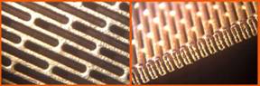 Closeup Microchannel Heat Exchanger
